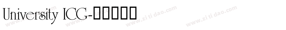 University ICG字体转换